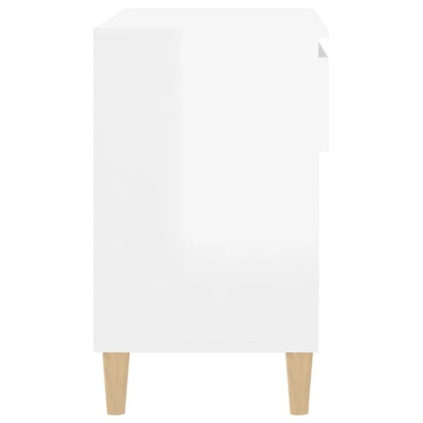 vidaXL Skoskap høyglans hvit 70x36x60cm konstruert tre
