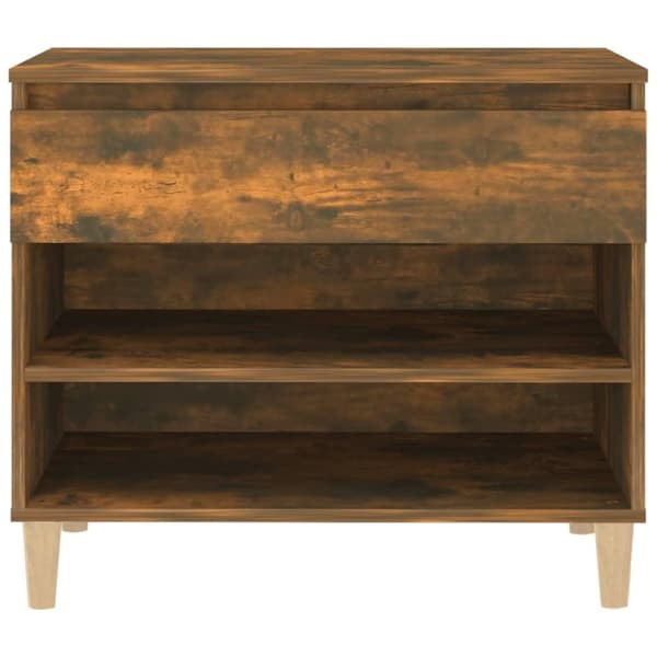 vidaXL Skoställ rökfärgad ek 70x36x60 cm konstruerat trä