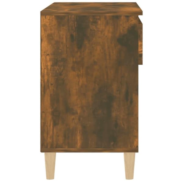 vidaXL Skoställ rökfärgad ek 70x36x60 cm konstruerat trä