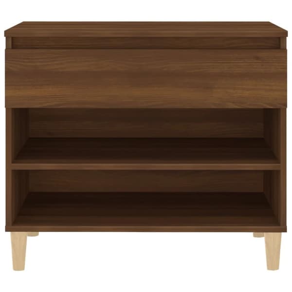 vidaXL Skoskap brun eik 70x36x60 cm konstruert tre