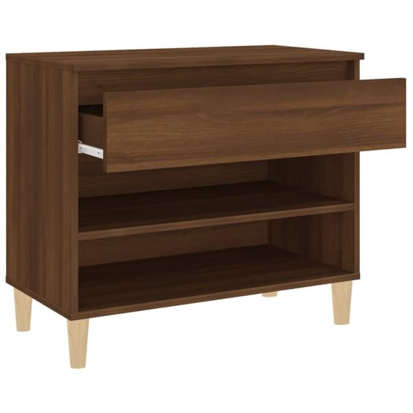 vidaXL Skoskap brun eik 70x36x60 cm konstruert tre