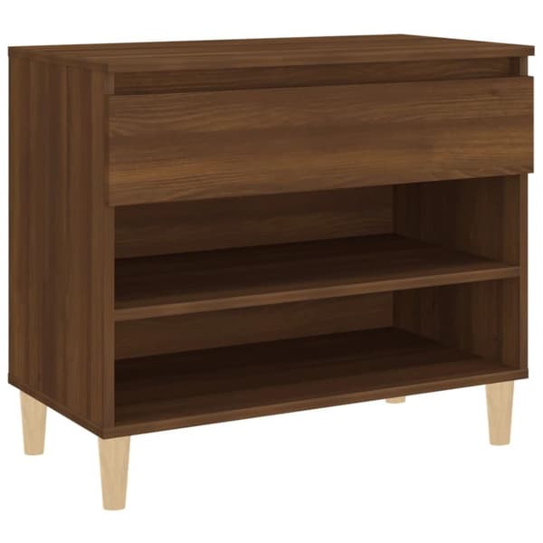vidaXL Skoskap brun eik 70x36x60 cm konstruert tre
