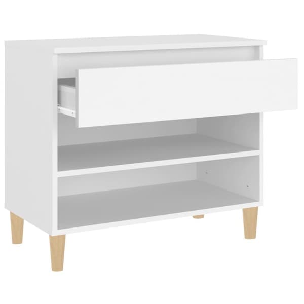 vidaXL Skoskåp vit 70x36x60 cm konstruerat trä