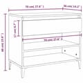 Miniatyrbilde 10 av 11: vidaXL Skoskap høyglans hvit 70x36x60cm konstruert tre