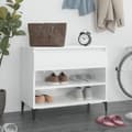 Miniatyrbilde 2 av 11: vidaXL Skoskap høyglans hvit 70x36x60cm konstruert tre