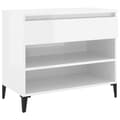 Miniatyrbilde 1 av 11: vidaXL Skoskap høyglans hvit 70x36x60cm konstruert tre