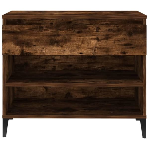 vidaXL Skoskap røkt eik 70x36x60 cm konstruert tre