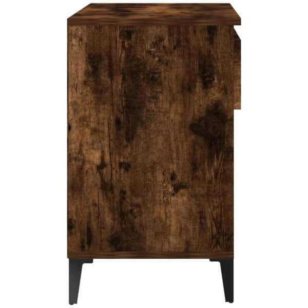 vidaXL Skoskap røkt eik 70x36x60 cm konstruert tre
