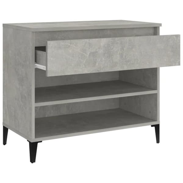 vidaXL Skoskap betonggrå 70x36x60 cm konstruert tre