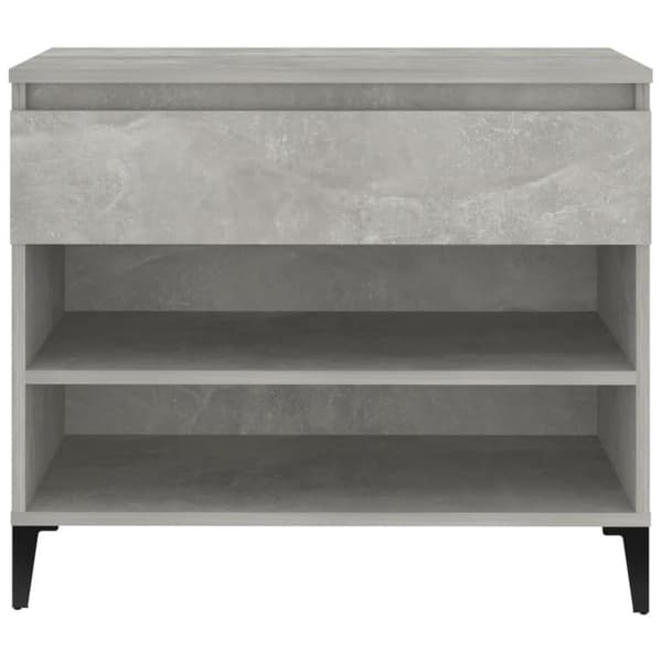 vidaXL Skoskap betonggrå 70x36x60 cm konstruert tre