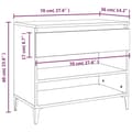 Miniatyrbilde 10 av 11: vidaXL Skoskap betonggrå 70x36x60 cm konstruert tre