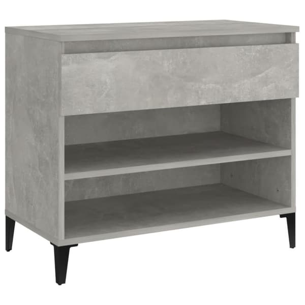 vidaXL Skoskap betonggrå 70x36x60 cm konstruert tre