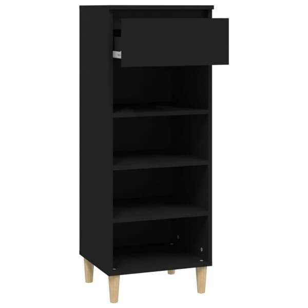 vidaXL Skoskap svart 40x36x105 cm konstruert tre