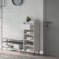 Miniatyrbilde 3 av 10: vidaXL Skohylle betonggrå 40x36x105 cm konstruert tre