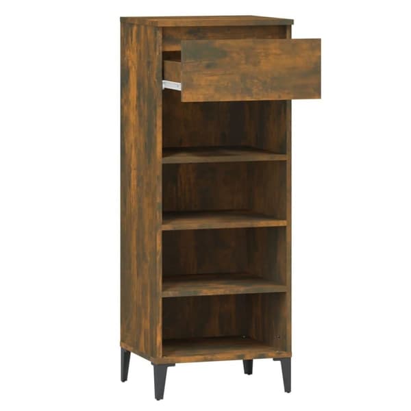 vidaXL Skohylle sonoma eik 40x36x105 cm konstruert tre