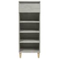 Miniatyrbilde 3 av 11: vidaXL Skoskap betonggrå 40x36x105 cm konstruert tre