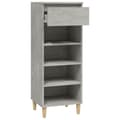 Miniatyrbilde 4 av 11: vidaXL Skoskap betonggrå 40x36x105 cm konstruert tre