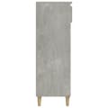 Miniatyrbilde 5 av 11: vidaXL Skoskap betonggrå 40x36x105 cm konstruert tre