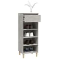 Miniatyrbilde 7 av 11: vidaXL Skoskap betonggrå 40x36x105 cm konstruert tre