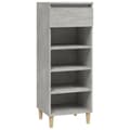 Miniatyrbilde 1 av 11: vidaXL Skoskap betonggrå 40x36x105 cm konstruert tre