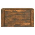 Miniatyrbilde 5 av 9: vidaXL Veggmontert skoskap røkt eik 70x35x38 cm heltre furu