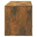 Miniatyrbilde 6 av 9: vidaXL Veggmontert skoskap røkt eik 70x35x38 cm heltre furu