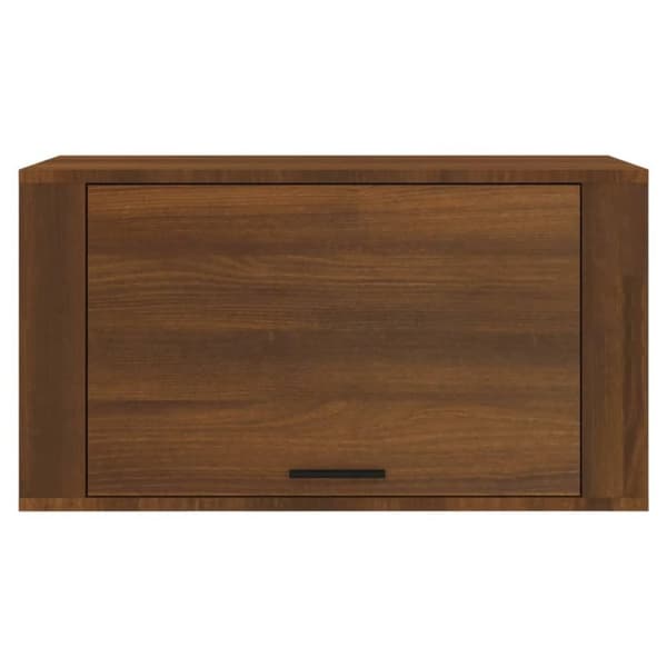 vidaXL Veggmontert skoskap brun eik 70x35x38 cm heltre furu