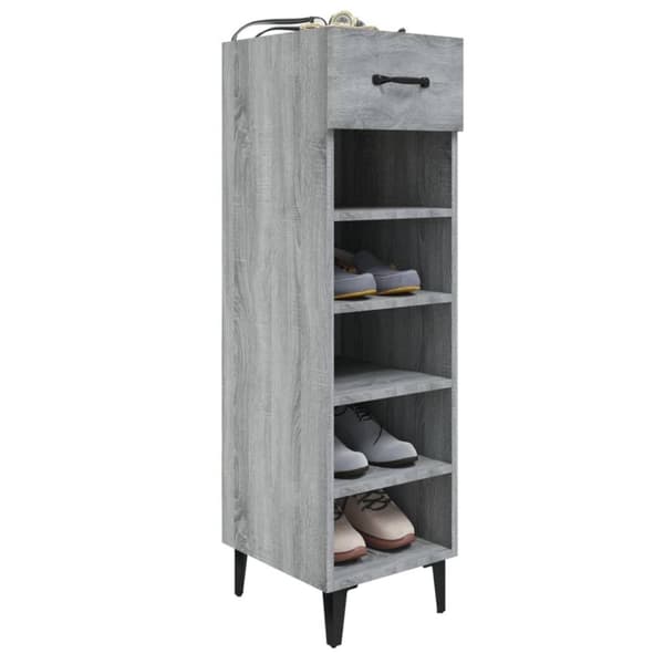 vidaXL skoreol 30x35x105 cm konstrueret træ grå sonoma-eg