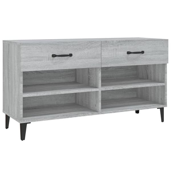 vidaXL skoreol 102x35x55 cm konstrueret træ grå sonoma-eg