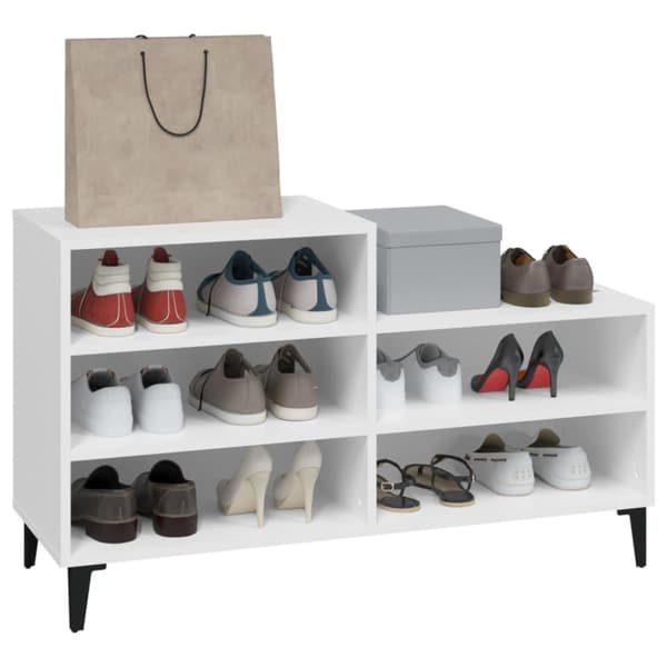 vidaXL skoreol 102x36x60 cm konstrueret træ hvid