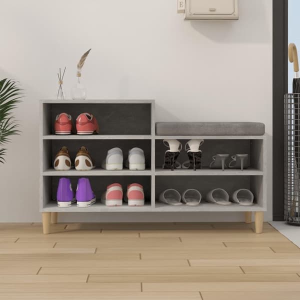 vidaXL skoreol 102x36x60 cm konstrueret træ betongrå
