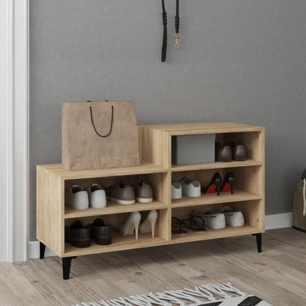 vidaXL skoreol 102x36x60 cm konstrueret træ sonoma-eg