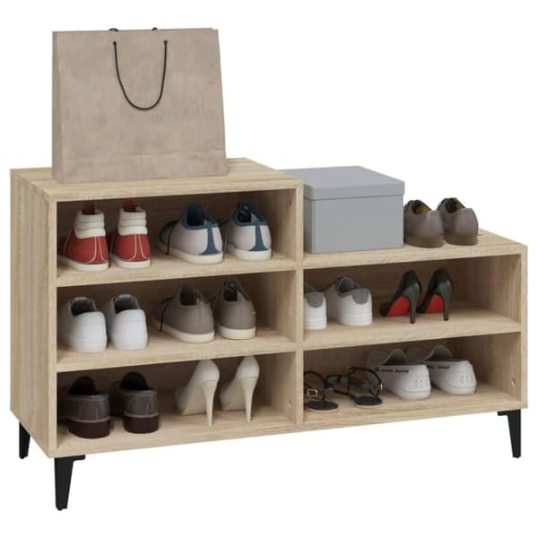 vidaXL skoreol 102x36x60 cm konstrueret træ sonoma-eg