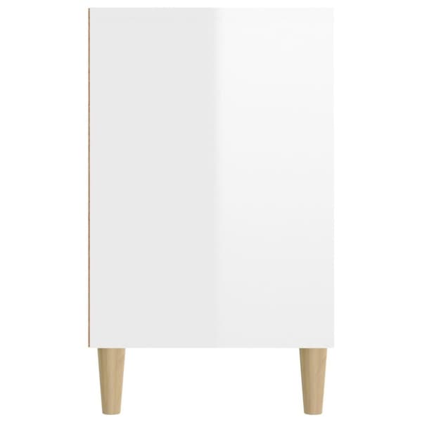vidaXL skoreol 102x36x60 cm konstrueret træ hvid højglans