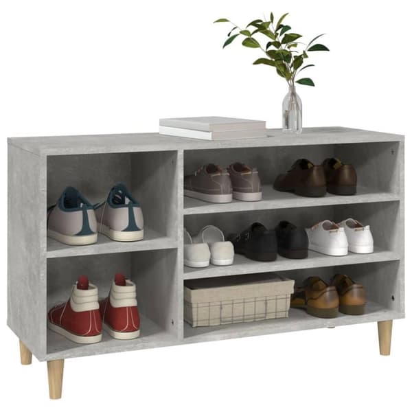 vidaXL skoreol 102x36x60 cm konstrueret træ betongrå