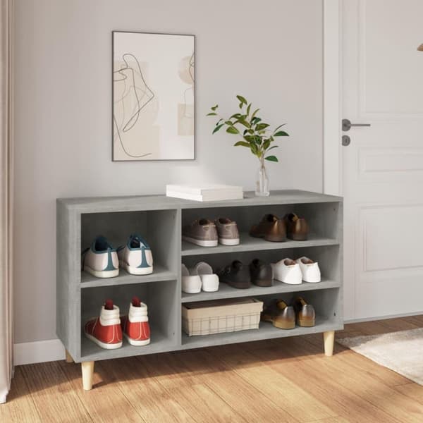 vidaXL skoreol 102x36x60 cm konstrueret træ betongrå