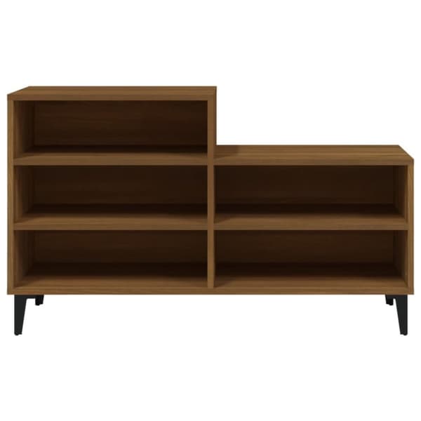 vidaXL skoskab 102x36x60 cm konstrueret træ brun egetræ