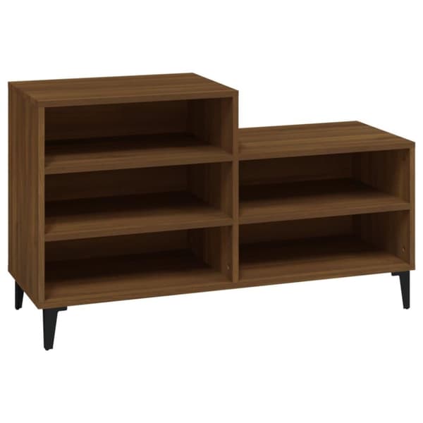 vidaXL skoskab 102x36x60 cm konstrueret træ brun egetræ