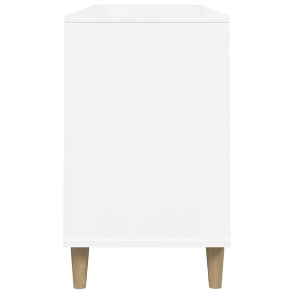 vidaXL Kenkäkaappi korkeakiilto valkoinen 102x36x60 cm tekninen puu