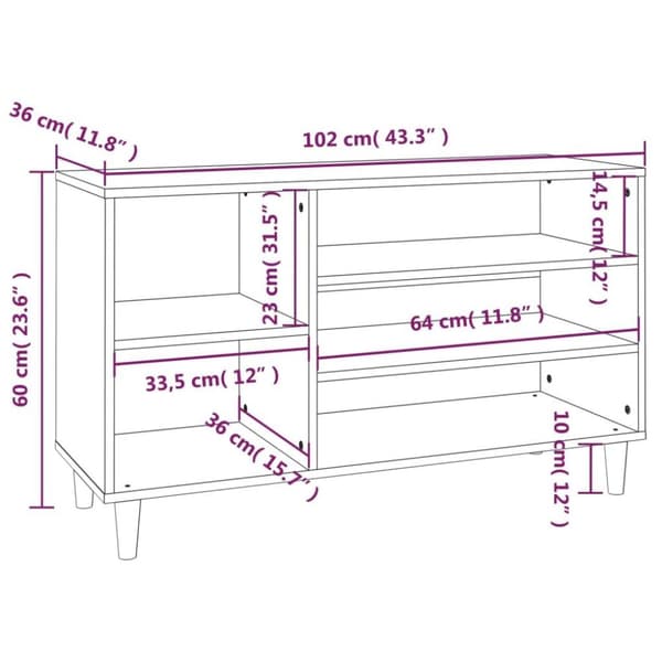 vidaXL Kenkäkaappi korkeakiilto valkoinen 102x36x60 cm tekninen puu