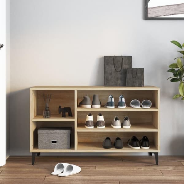 vidaXL skoreol 102x36x60 cm konstrueret træ sonoma-eg