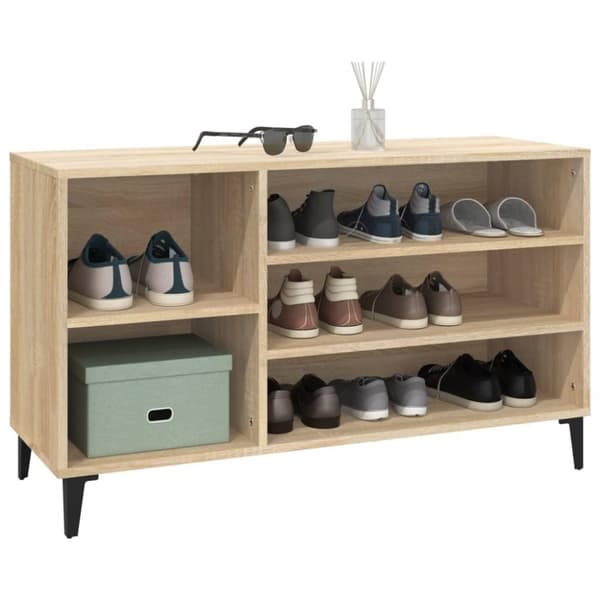 vidaXL skoreol 102x36x60 cm konstrueret træ sonoma-eg
