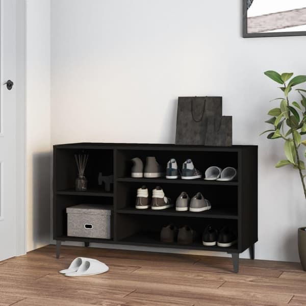 vidaXL skoreol 102x36x60 cm konstrueret træ sort