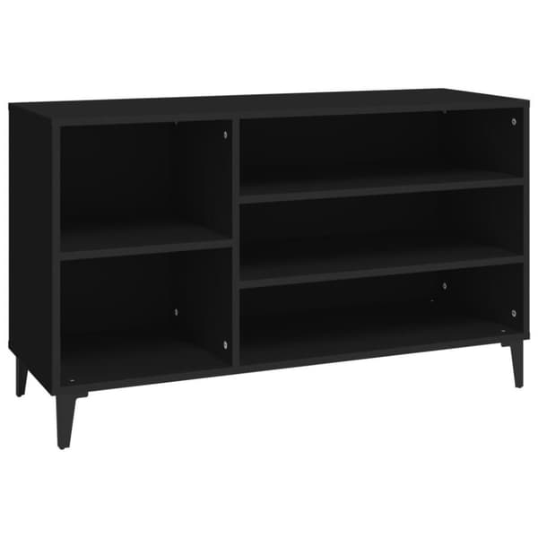 vidaXL skoreol 102x36x60 cm konstrueret træ sort
