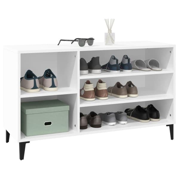 vidaXL skoreol 102x36x60 cm konstrueret træ hvid