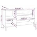 Miniatyrbillede 8 af 9: vidaXL skoreol 102x36x60 cm konstrueret træ hvid