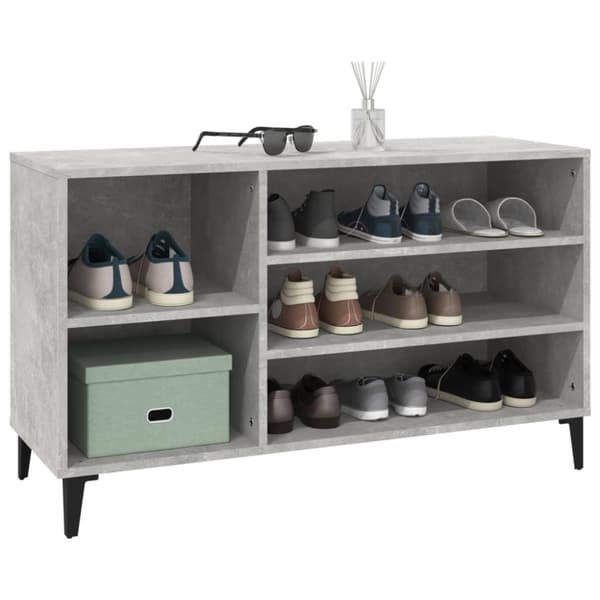 vidaXL skoreol 102x36x60 cm konstrueret træ betongrå