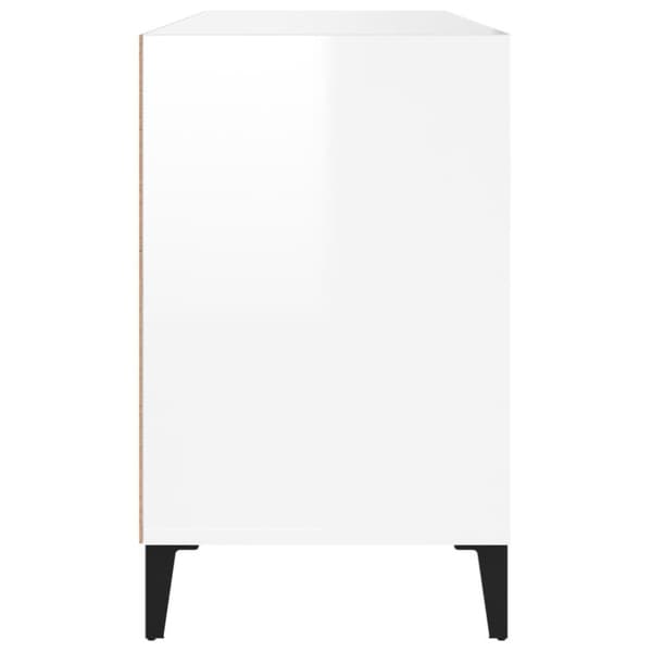 vidaXL skoreol 102x36x60 cm konstrueret træ hvid højglans