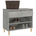 Pikkukuva 4 / 11: vidaXL Kenkäkaappi betoninharmaa 70x36x60 cm tekninen puu