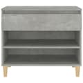 Pikkukuva 6 / 11: vidaXL Kenkäkaappi betoninharmaa 70x36x60 cm tekninen puu